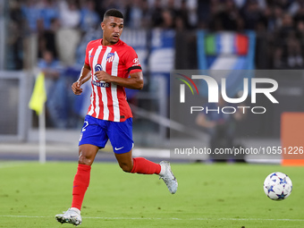 Samuel Lino of Atletico de Madrid during the UEFA Champions League Group E match between SS Lazio v Atletico de Madrid at Stadio Olimpico Ro...