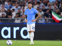 Mattia Zaccagni of SS Lazio during the UEFA Champions League Group E match between SS Lazio v Atletico de Madrid at Stadio Olimpico Roma on...