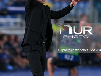 Diego Simeone head coach of Atletico de Madrid gestures during the UEFA Champions League Group E match between SS Lazio v Atletico de Madrid...