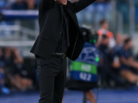 Diego Simeone head coach of Atletico de Madrid gestures during the UEFA Champions League Group E match between SS Lazio v Atletico de Madrid...