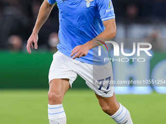 Adam Marusic of SS Lazio during the UEFA Champions League Group E match between SS Lazio v Atletico de Madrid at Stadio Olimpico Roma on Sep...