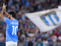 Luis Alberto of SS Lazio gestures during the UEFA Champions League Group E match between SS Lazio v Atletico de Madrid at Stadio Olimpico Ro...