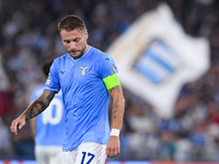 Ciro Immobile of SS Lazio looks dejected during the UEFA Champions League Group E match between SS Lazio v Atletico de Madrid at Stadio Olim...