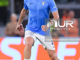 Gil Patric of SS Lazio during the UEFA Champions League Group E match between SS Lazio v Atletico de Madrid at Stadio Olimpico Roma on Septe...