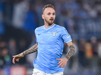 Mattia Zaccagni of SS Lazio during the UEFA Champions League Group E match between SS Lazio v Atletico de Madrid at Stadio Olimpico Roma on...