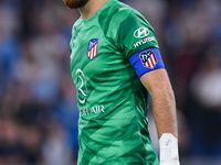 Jan Oblak of Atletico de Madrid looks on during the UEFA Champions League Group E match between SS Lazio v Atletico de Madrid at Stadio Olim...