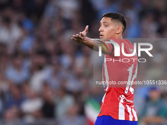 Nahuel Molina of Atletico de Madrid during the UEFA Champions League Group E match between SS Lazio v Atletico de Madrid at Stadio Olimpico...