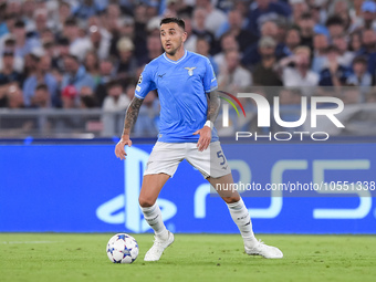 Matias Vecino of SS Lazio during the UEFA Champions League Group E match between SS Lazio v Atletico de Madrid at Stadio Olimpico Roma on Se...