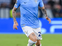 Manuel Lazzari of SS Lazio during the UEFA Champions League Group E match between SS Lazio v Atletico de Madrid at Stadio Olimpico Roma on S...