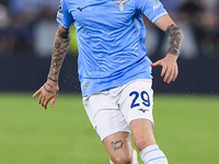 Manuel Lazzari of SS Lazio during the UEFA Champions League Group E match between SS Lazio v Atletico de Madrid at Stadio Olimpico Roma on S...