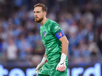 Jan Oblak of Atletico de Madrid looks on during the UEFA Champions League Group E match between SS Lazio v Atletico de Madrid at Stadio Olim...