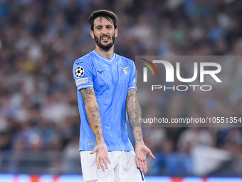 Luis Alberto of SS Lazio looks dejected during the UEFA Champions League Group E match between SS Lazio v Atletico de Madrid at Stadio Olimp...