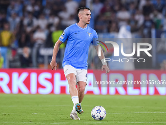 Adam Marusic of SS Lazio during the UEFA Champions League Group E match between SS Lazio v Atletico de Madrid at Stadio Olimpico Roma on Sep...