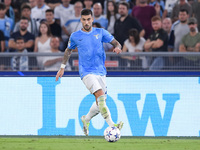 Mattia Zaccagni of SS Lazio during the UEFA Champions League Group E match between SS Lazio v Atletico de Madrid at Stadio Olimpico Roma on...