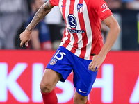 Stefan Savic of Atletico de Madrid during the UEFA Champions League Group E match between SS Lazio v Atletico de Madrid at Stadio Olimpico R...