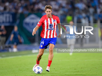 Marcos Llorente of Atletico de Madrid during the UEFA Champions League Group E match between SS Lazio v Atletico de Madrid at Stadio Olimpic...