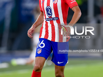 Nahuel Molina of Atletico de Madrid during the UEFA Champions League Group E match between SS Lazio v Atletico de Madrid at Stadio Olimpico...