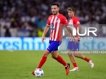 Saul Niguez of Atletico de Madrid during the UEFA Champions League Group E match between SS Lazio v Atletico de Madrid at Stadio Olimpico Ro...