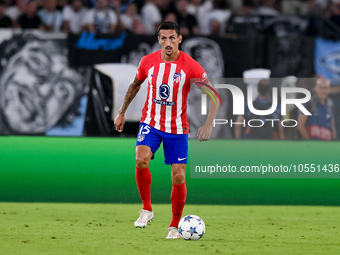 Stefan Savic of Atletico de Madrid during the UEFA Champions League Group E match between SS Lazio v Atletico de Madrid at Stadio Olimpico R...