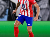 Stefan Savic of Atletico de Madrid during the UEFA Champions League Group E match between SS Lazio v Atletico de Madrid at Stadio Olimpico R...