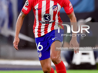 Nahuel Molina of Atletico de Madrid during the UEFA Champions League Group E match between SS Lazio v Atletico de Madrid at Stadio Olimpico...