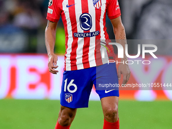 Nahuel Molina of Atletico de Madrid during the UEFA Champions League Group E match between SS Lazio v Atletico de Madrid at Stadio Olimpico...