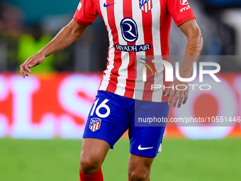 Nahuel Molina of Atletico de Madrid during the UEFA Champions League Group E match between SS Lazio v Atletico de Madrid at Stadio Olimpico...