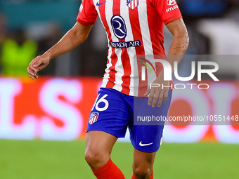 Nahuel Molina of Atletico de Madrid during the UEFA Champions League Group E match between SS Lazio v Atletico de Madrid at Stadio Olimpico...