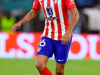 Nahuel Molina of Atletico de Madrid during the UEFA Champions League Group E match between SS Lazio v Atletico de Madrid at Stadio Olimpico...