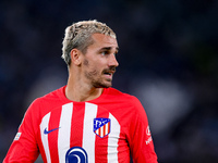 Antoine Griezmann of Atletico de Madrid looks on during the UEFA Champions League Group E match between SS Lazio v Atletico de Madrid at Sta...