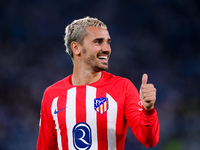 Antoine Griezmann of Atletico de Madrid gestures during the UEFA Champions League Group E match between SS Lazio v Atletico de Madrid at Sta...