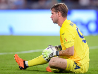 Ivan Provedel of SS Lazio looks on during the UEFA Champions League Group E match between SS Lazio v Atletico de Madrid at Stadio Olimpico R...