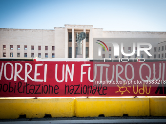 In Rome, Italy, on October 2, 2023, the students of La Sapienza University are continuing to protest against high rents by sleeping in tents...