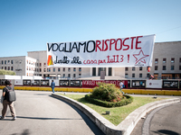 In Rome, Italy, on October 2, 2023, the students of La Sapienza University are continuing to protest against high rents by sleeping in tents...