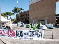 In Rome, Italy, on October 2, 2023, the students of La Sapienza University are continuing to protest against high rents by sleeping in tents...