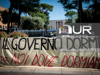 In Rome, Italy, on October 2, 2023, the students of La Sapienza University are continuing to protest against high rents by sleeping in tents...