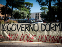 In Rome, Italy, on October 2, 2023, the students of La Sapienza University are continuing to protest against high rents by sleeping in tents...