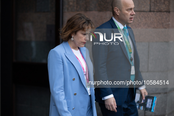 Victoria Atkins MP during the Conservative Party Conference at Manchester Central Convention Complex, Manchester on Monday 2nd October 2023....