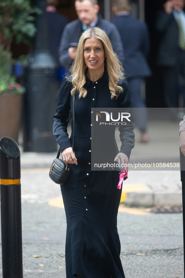 Laura Trott MP during the Conservative Party Conference at Manchester Central Convention Complex, Manchester on Monday 2nd October 2023. 