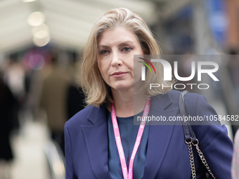 Penny Mordaunt MP, Leader of the House of Commons, during the Conservative Party Conference at Manchester Central Convention Complex, Manche...