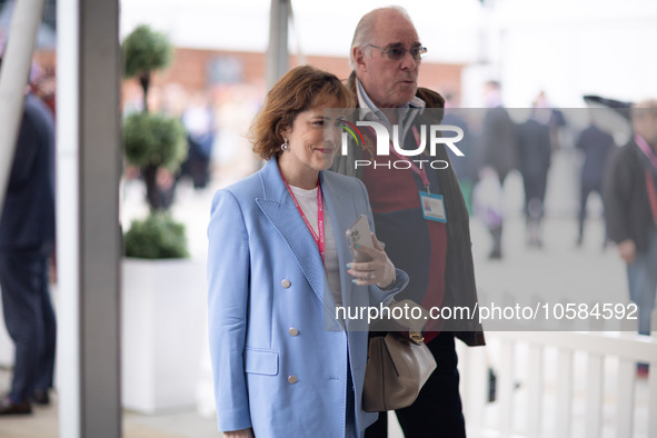 Victoria Atkins MP, Financial Secretary to the Treasury, during the Conservative Party Conference at Manchester Central Convention Complex,...