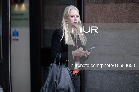 Isabel Oakeshott during the Conservative Party Conference at Manchester Central Convention Complex, Manchester on Monday 2nd October 2023. 