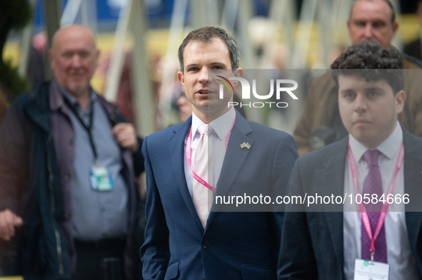 Andrew Bowie MP during the Conservative Party Conference at Manchester Central Convention Complex, Manchester on Monday 2nd October 2023. 