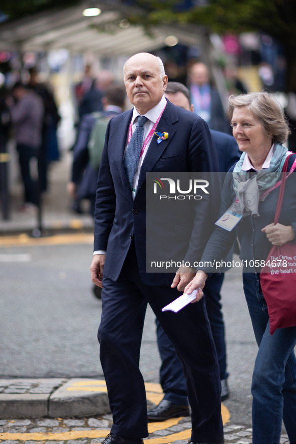 Iain Duncan Smith MP during the Conservative Party Conference at Manchester Central Convention Complex, Manchester on Monday 2nd October 202...