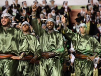 Students from the University of Al-aqsa celebrate graduation during an annual ceremony, in Khan Yunis in the southern Gaza Strip, on October...