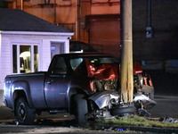 Fair Lawn Police and the Bergen County Prosecutor's Office work the scene of an accident investigation in Fair Lawn, New Jersey, United Stat...