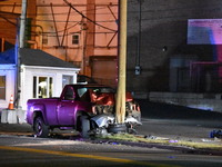 Fair Lawn Police and the Bergen County Prosecutor's Office work the scene of an accident investigation in Fair Lawn, New Jersey, United Stat...