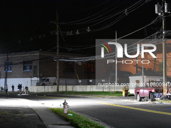 Fair Lawn Police and the Bergen County Prosecutor's Office work the scene of an accident investigation in Fair Lawn, New Jersey, United Stat...