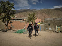 The Spanish rescue team Ericam works with Moroccan firefighters during an operation near the village of Talat N'Yaabouq in the Atlas Mountai...