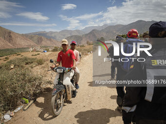 The Spanish rescue team Ericam works with Moroccan firefighters during an operation near the village of Talat N'Yaabouq in the Atlas Mountai...